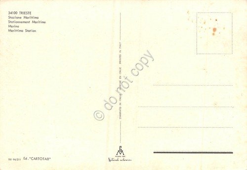 Cartolina Trieste Stazione Marittima auto d'epoca | Immagine Gallery 2