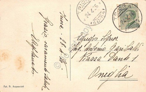 Cartolina Triora Monumento al Sacro Cuore di Gesù sul Saccarello …