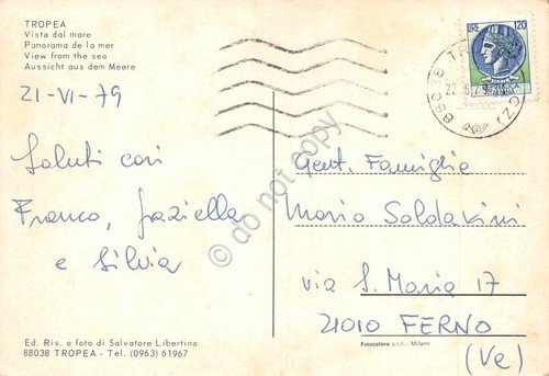 Cartolina Tropea Panorama dal mare 1979 | Immagine Gallery 2