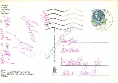 Cartolina Tropea panorama parziale bungalows 1978 | Immagine Gallery 2