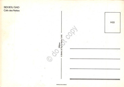 Cartolina Tunisia Sidi Bou Said Cafe des Nattes | Immagine Gallery 2