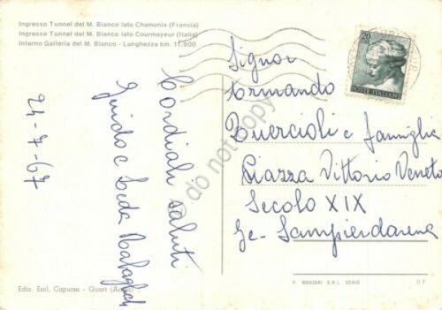 Cartolina Tunnel Monte Bianco vedute 1967 Lato Chamonix | Immagine Gallery 2