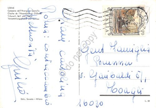 Cartolina Udine Campana dell'Arengo e Castello 1997 | Immagine Gallery 2