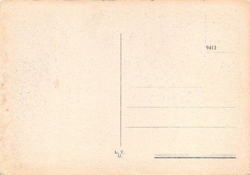 Cartolina Udine Duomo animata auto d'epoca anni '40