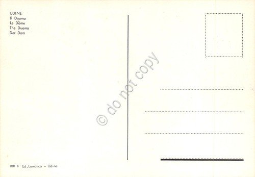 Cartolina Udine Duomo auto d'epoca anni '70