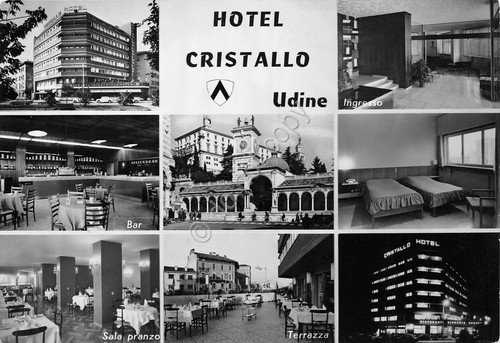 Cartolina Udine Hotel Cristallo vedute | Immagine principale