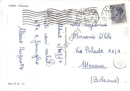 Cartolina Udine Panorama 1957 | Immagine Gallery 2