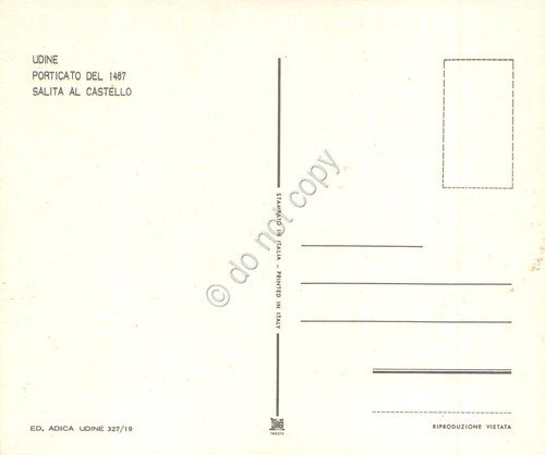 Cartolina Udine Porticato e salita al castello animata anni '70 | Immagine Gallery 2