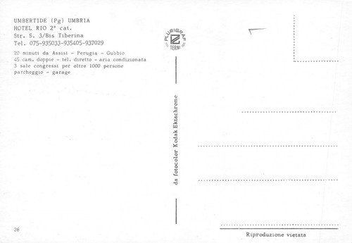 Cartolina Umbertide Hotel Rio Vedutine | Immagine Gallery 2