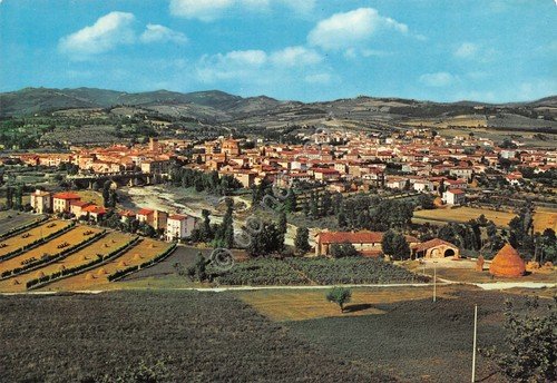 Cartolina Umbertide panorama pase case strada coltivazioni anni '80 | Immagine principale