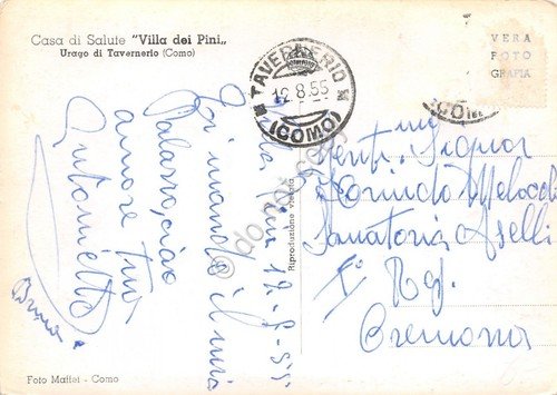 Cartolina Urago di Tavernerio Casa di Salute Villa dei Pini …