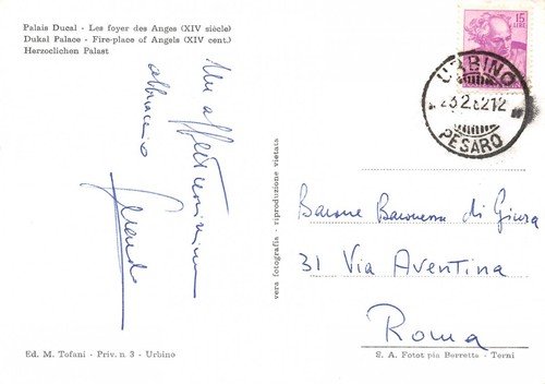Cartolina Urbino Palazzo Ducale Camino degli angeli | Immagine Gallery 2