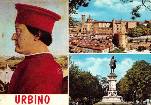 Cartolina Urbino vedute varie 1970
