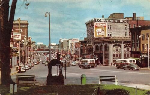 Cartolina USA State Street Schenectady 1970