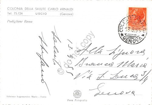 Cartolina Uscio Colonia Carlo Arnaldi 1955 | Immagine Gallery 2