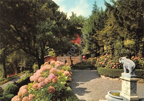 Cartolina Uscio Colonia Carlo Arnaldi 1968 giardino | Immagine principale