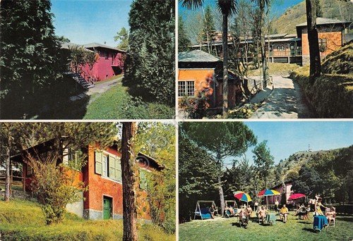 Cartolina Uscio Colonia Carlo Arnaldi vedute varie animata 1976