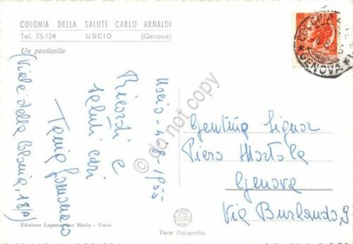 Cartolina Uscio Colonia della salute Carlo Arnaldi Ponticello 1955 | Immagine Gallery 2