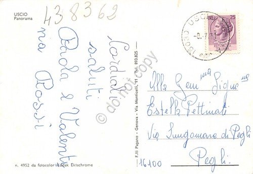 Cartolina Uscio panorama 1971
