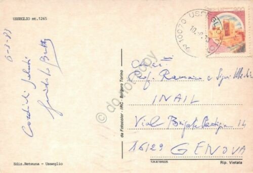 Cartolina Usseglio vedute paese auto d'epoca 1983 (Torino) | Immagine Gallery 2