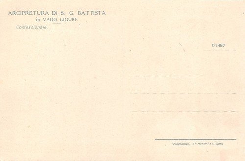 Cartolina Vado Ligure Arcipretura San Giovanni Battista Confessionale | Immagine Gallery 2