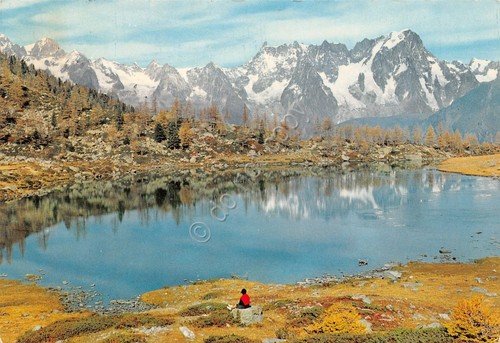 Cartolina Val d'Aosta Lago di Arpy 1973 | Immagine principale