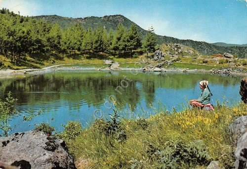 Cartolina Val d'Aveto Lago delle Lame animata 1966 (Genova)