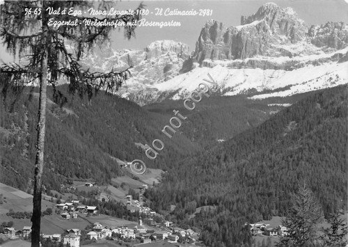 Cartolina Val d'Ega Nova Levante panorama 1954 (Bolzano) | Immagine principale