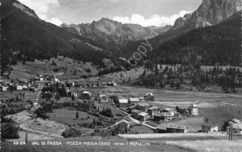 Cartolina Val di Fassa Pozza Meida verso i Monzoni | Immagine principale