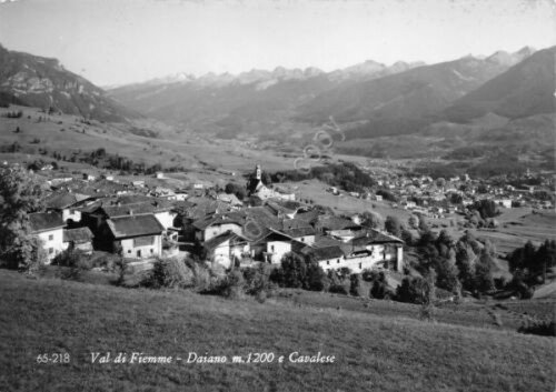 Cartolina Val di Fiemme Daiano Cavalese panorama 1972 | Immagine principale