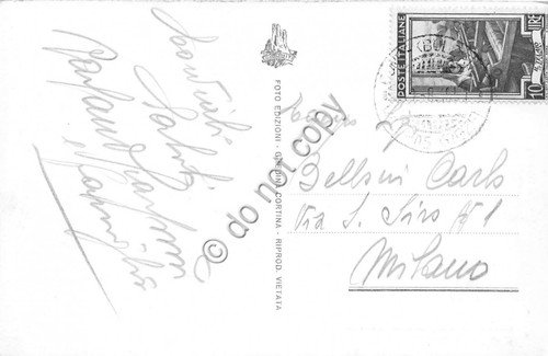 Cartolina Val di Funes Gruppo di Odle anni '50