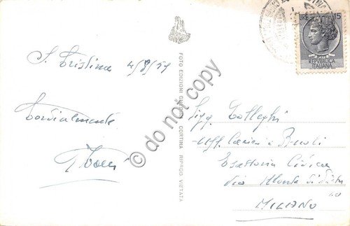 Cartolina Val Gardena Monte Pana Sassolungo 1959 Ed Ghedina