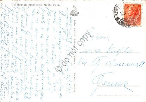 Cartolina Val Gardena Sport Hotel Monte Pana 1959 | Immagine Gallery 2
