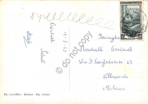 Cartolina Val Varrone Chiesetta con Lago 1953 | Immagine Gallery 2