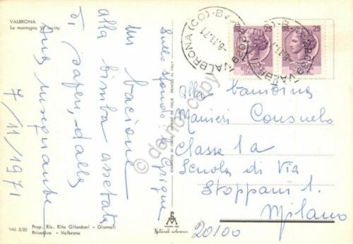 Cartolina Valbrona panorama 1971