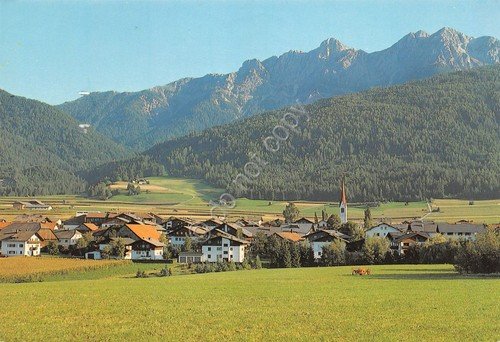 Cartolina Valdaora di Mezzo paese e panorama 1986 | Immagine principale