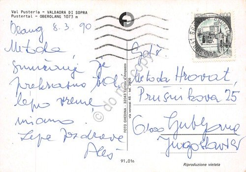 Cartolina Valdora di Sopra Val Pusteria campi di sci skilift … | Immagine Gallery 2