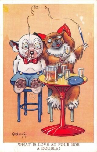 Cartolina Valentine's Card What is love at four bob a … | Immagine principale