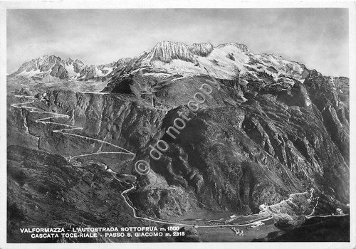 Cartolina Valformazza Autostrada Sottofrua Cascata Toce Passo San Giacomo | Immagine principale