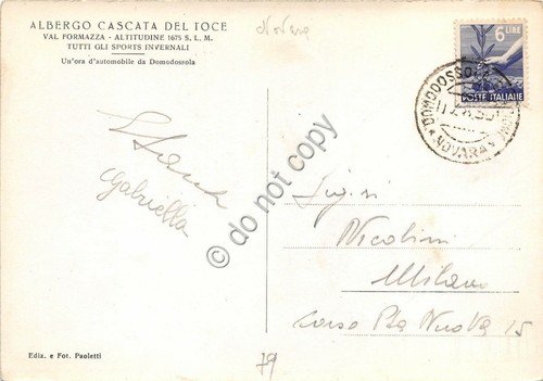 Cartolina Valformazza Autostrada Sottofrua Cascata Toce Passo San Giacomo