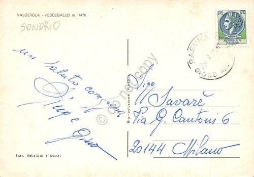 Cartolina Valgerola Pescegallo seggiovia alberghi panorama anni '70 | Immagine Gallery 2