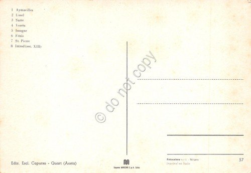 Cartolina Valle d' Aosta Castelli 8 vedute | Immagine Gallery 2