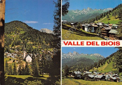 Cartolina Valle del Bois vedute 1980 (Belluno)