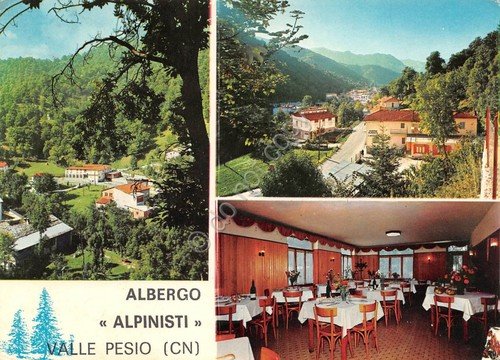 Cartolina Valle Pesio Albergo Alpinisti 3 vedute 1972 (Cuneo) | Immagine principale