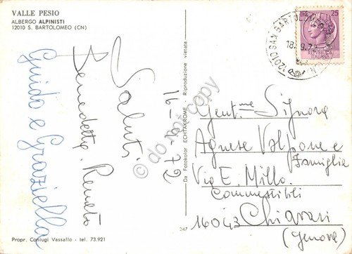 Cartolina Valle Pesio Albergo Alpinisti 3 vedute 1972 (Cuneo) | Immagine Gallery 2