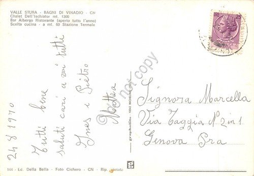 Cartolina Valle Stura Bagni di Vinadio Chalet dell' Ischiator 1970 | Immagine Gallery 2
