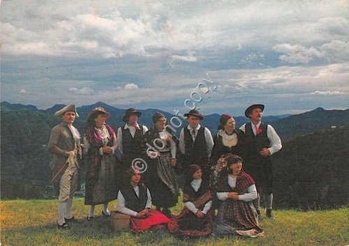 Cartolina Valle Vigezzo Gruppo folkloristico costumi tipici | Immagine principale