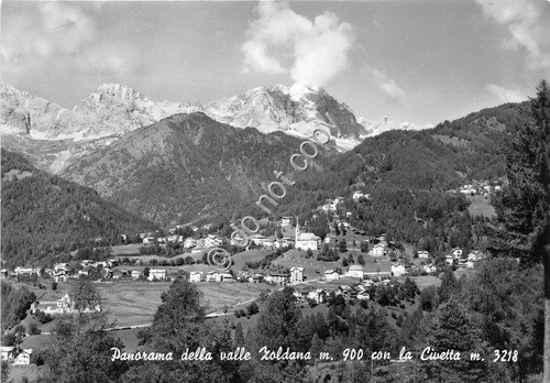 Cartolina Valle Zoldana panorama con la Civetta 1966 | Immagine principale