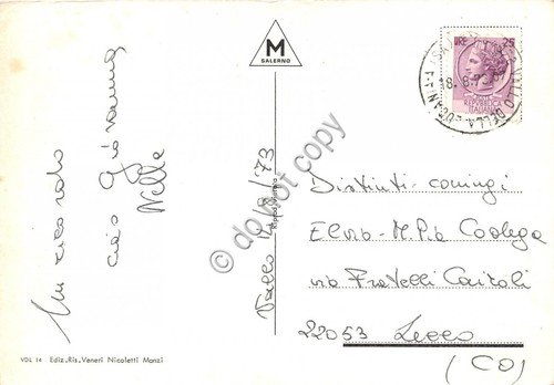 Cartolina Vallo della Lucania Vedutine 1973