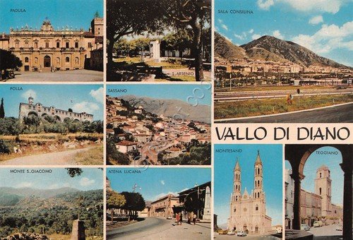 Cartolina Vallo di Diano vedute varie paesi provincia Sassano Polla … | Immagine principale